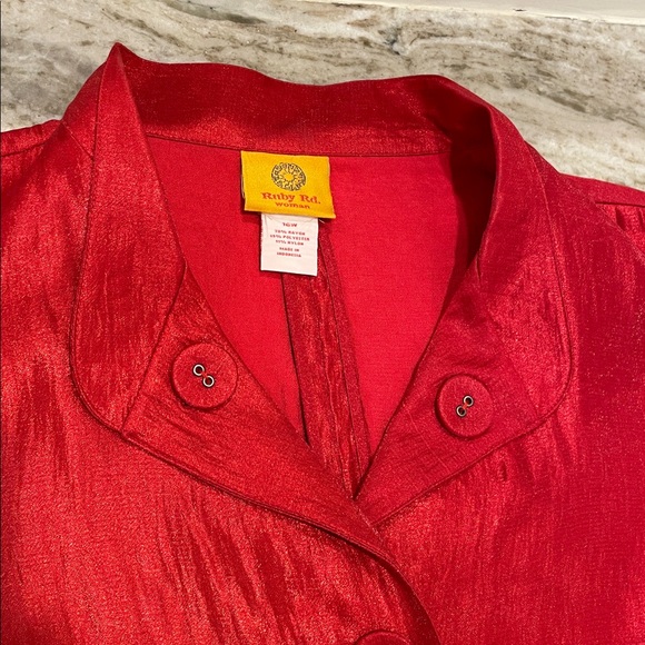 Ruby Rd. Shimmering Red Jacket - Picture 6 of 9